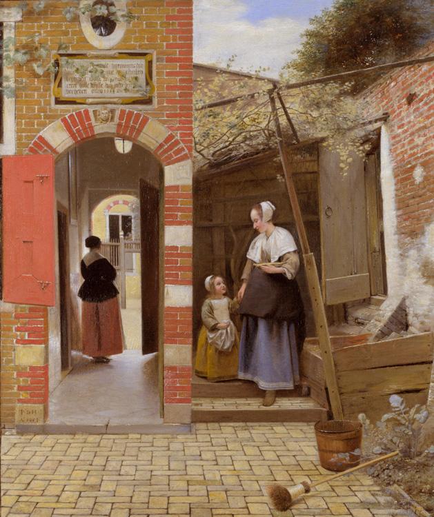 The Courtyard of a House in Delft (mk08), Pieter de Hooch